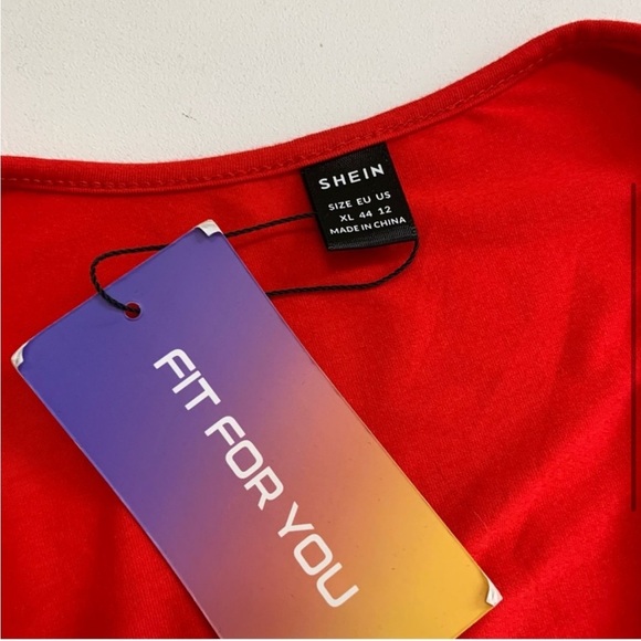 Shein deep v-neck long sleeve maxi dress - Picture 2 of 2